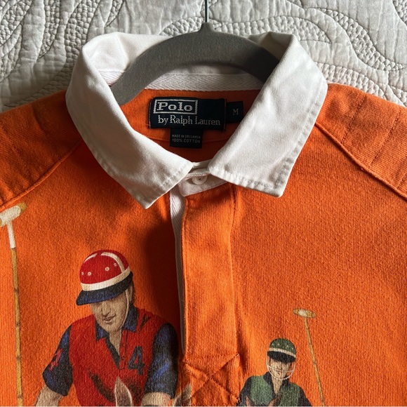 RARE - Vintage 90s Polo Ralph Lauren 5 Horsemen Equestrian Stampede Rugby Polo - Picture 3 of 11